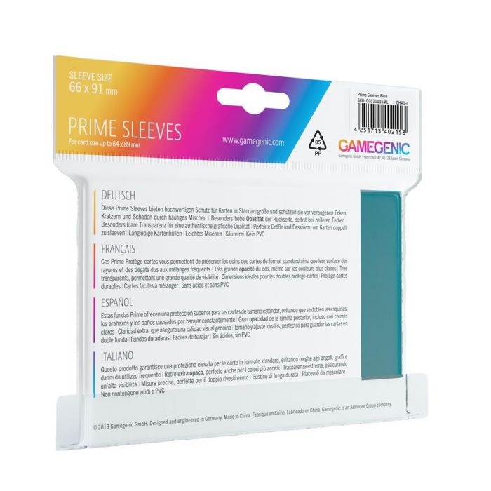 Pack Prime Sleeves Blue (100) 1