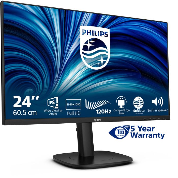 Philips 24B2N3200J/00 Monitor 23.8" Full HD IPS 120Hz USB HUB DP HDMI Negro 300cd/m2 TCO 10 7 Philips 24B2N3200J/00 Monitor 23.8" Full HD IPS 120Hz USB HUB DP HDMI Negro 300cd/m2 TCO 10 7