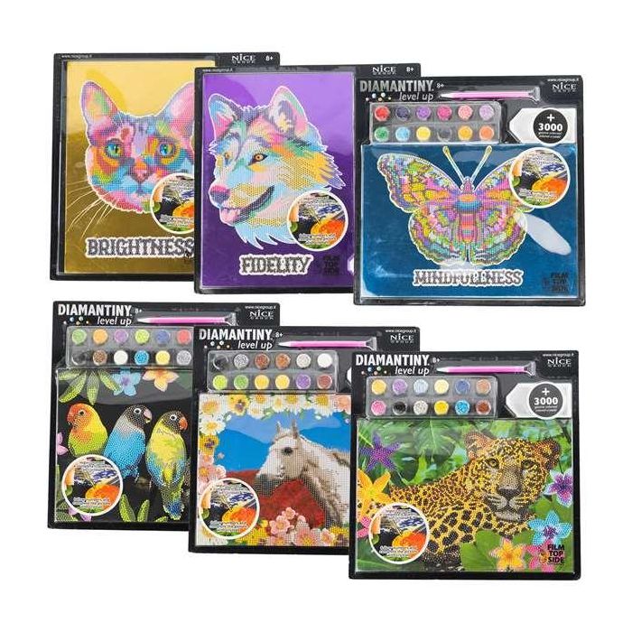 Diario crystal art diamantiny surtido 3. realiza mosaicos con gemas de colores en 3D 32x32x2,4 cm - modelos surtidos 3
