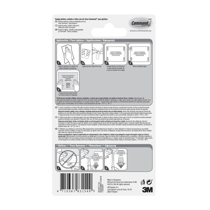 3M Command Blister Tiras Adhesivas para Pósters 7100123226 - Colgar sin Daños 3 3M Command Blister Tiras Adhesivas para Pósters 7100123226 - Colgar sin Daños 3