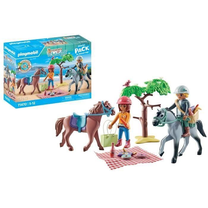 PLAYMOBIL 71470 Starter Pack Excursión a Caballo con Figuras Amelia y Ben, Rancho Waterfall, Juguete +5 años 3