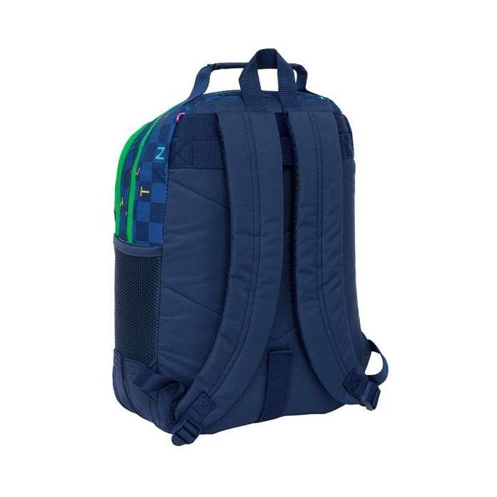 Mochila Escolar Benetton Damero Azul marino 32 x 42 x 15 cm 1 Mochila Escolar Benetton Damero Azul marino 32 x 42 x 15 cm 1