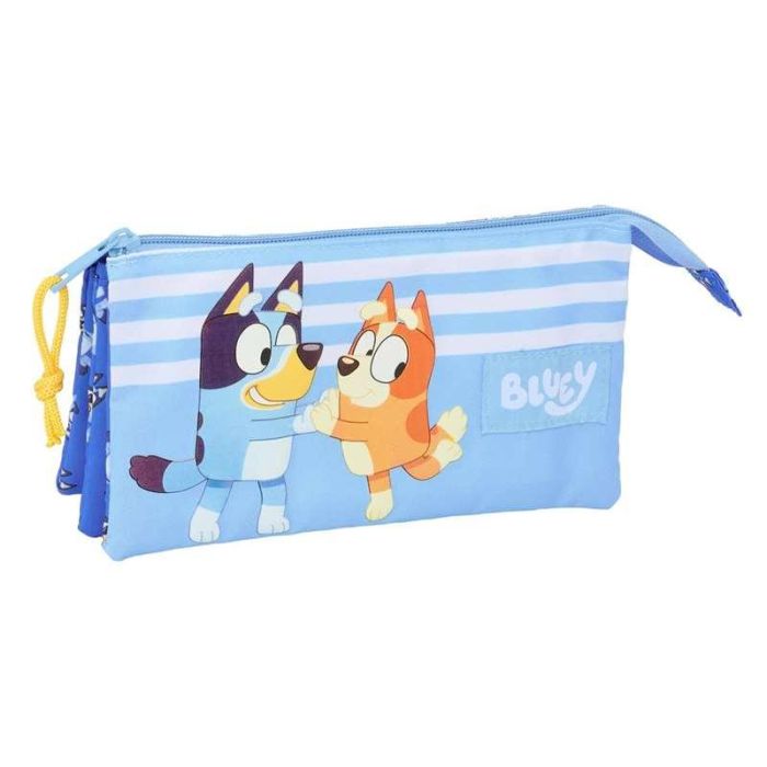 Safta Portatodo Triple Bluey "Let's Play" 22x12x3 cm