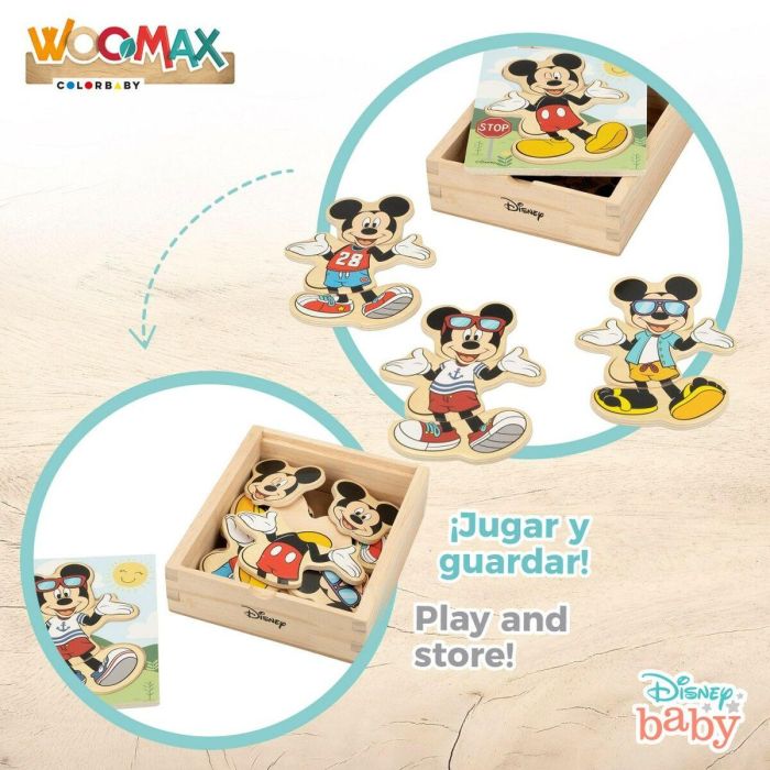 Puzzle Infantil de Madera Disney + 2 Años (12 Unidades) 4