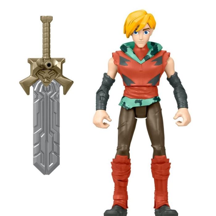 Mattel Figura Masters Of The Universe Prince Adam - He-man and the Masters of the Universe, 14 cm, Incluye arma y efecto Power Attack