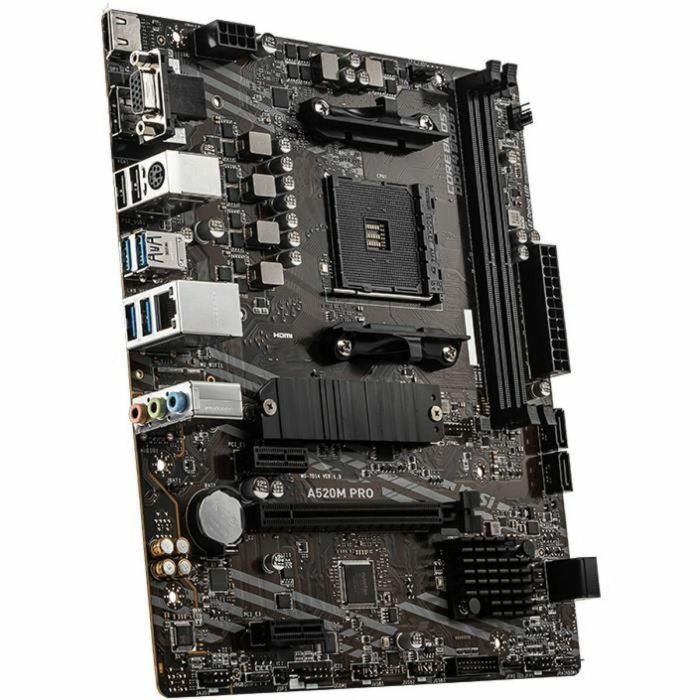 MSI A520M PRO Placa Base micro ATX para AMD Zócalo AM4 Ryzen 3000 con Chipset A520, DDR4, M.2 y Gigabit Ethernet 4