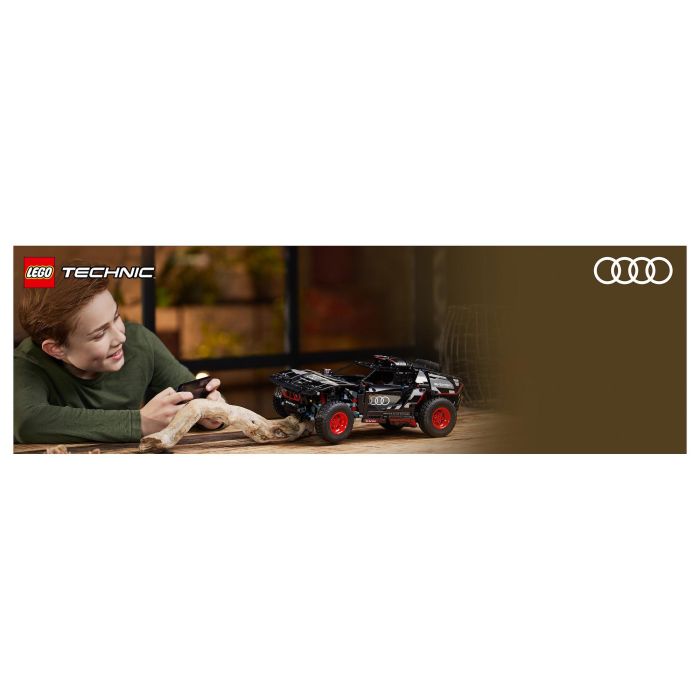 LEGO 42160 Audi RS Q e-tron Coche de Rally Teledirigido Modelo Todoterreno Dakar