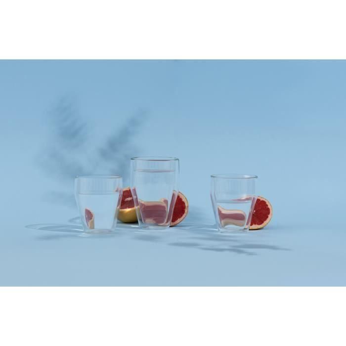 Juego de 6 vasos térmicos - BODUM - Titlis - Doble pared - 0,35 l - Transparente 1 Juego de 6 vasos térmicos - BODUM - Titlis - Doble pared - 0,35 l - Transparente 1