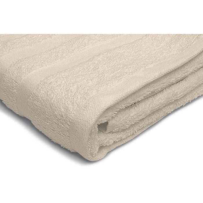 Juego de 2 toallas - LOVELY HOME - 2 toallas de ducha 70 x 140 cm - Beige 2