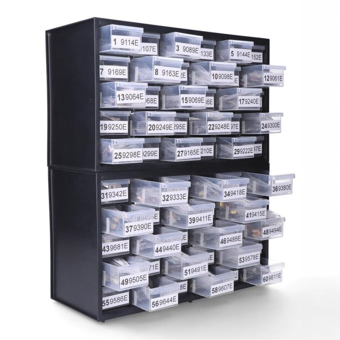 Grafitos Marjal Cajonera para 60 Escobillas de Carbón (240 Juegos) con Póster y Muestrario para Organización de Taller 2