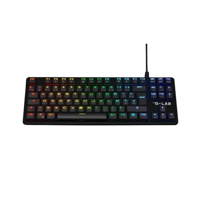 Teclado para juegos - The G-Lab - KEYZ PLATI. TKL - Formato TKL - Mecánico (Interruptor Rojo) - Perfil Bajo - RGB - Negro 2 Teclado para juegos - The G-Lab - KEYZ PLATI. TKL - Formato TKL - Mecánico (Interruptor Rojo) - Perfil Bajo - RGB - Negro 2