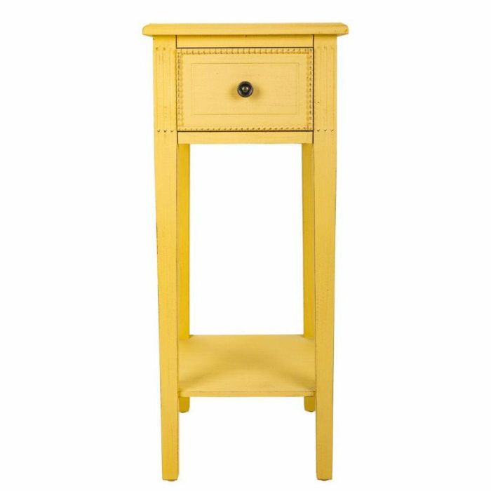 Mesa auxiliar Alexandra House Living Amarillo 33 x 78 x 33 cm 6