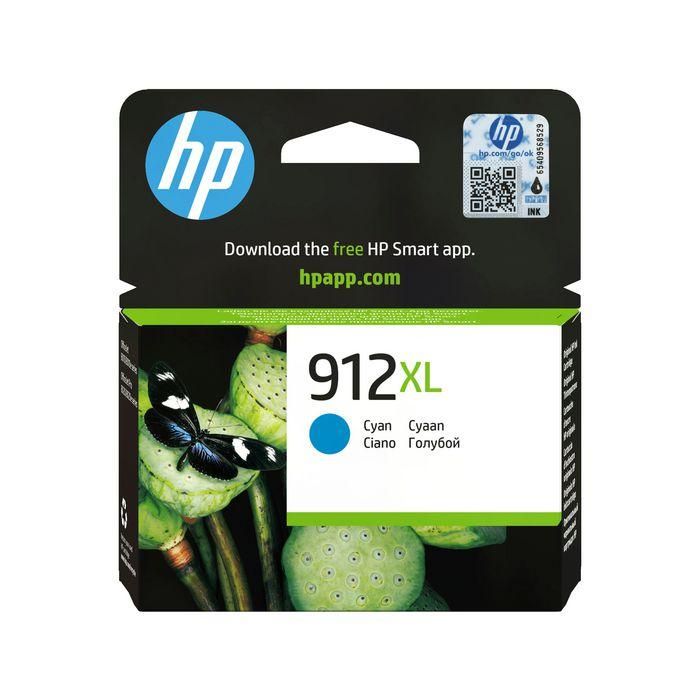 HP 912XL Cartucho de Tinta Original Cian Alto Rendimiento para Impresoras HP, Ideal para Documentos Profesionales con Colores Vibrantes y Resultados Duraderos