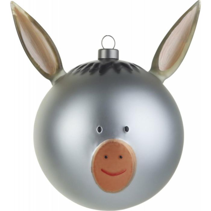 Alessi ASINELLO Bola de Navidad de Vidrio Soplado AMJ13 5 - Burro Decorado a Mano Alessi ASINELLO Bola de Navidad de Vidrio Soplado AMJ13 5 - Burro Decorado a Mano