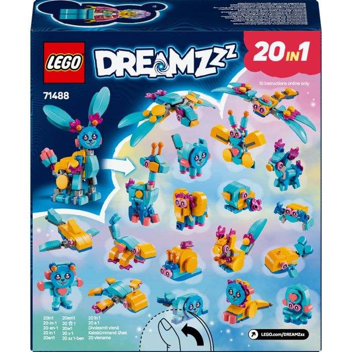 LEGO 71488 DREAMZzz Aventuras de Bunchu: Animales Creativos Set de Construcción Figura Articulada con 19 Formas e Izzie 7