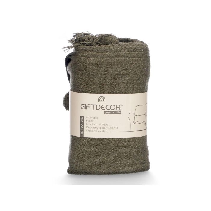 Giftdecor Multiusos Pompon Verde 180 x 220 cm (Set de 8) 2