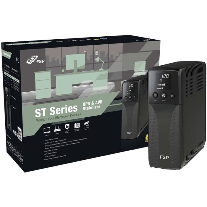 FSP ST 850 Tower 850VA 510W RJ45 Ausgang 4 Schuko 0 FSP ST 850 Tower 850VA 510W RJ45 Ausgang 4 Schuko 0