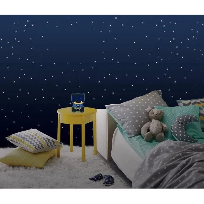 Lexibook Lámpara de Noche 3D Batman con LED y Cambio de Color, Diseño de Batman, Material Antigolpes para Niños, Altura 13cm 4