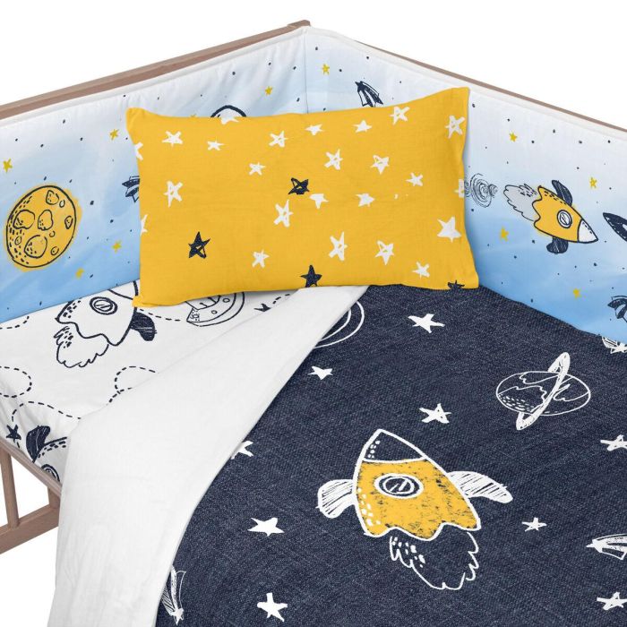 Protector de Cuna HappyFriday Mr Fox Starspace Multicolor 210 x 40 cm 2 Protector de Cuna HappyFriday Mr Fox Starspace Multicolor 210 x 40 cm 2