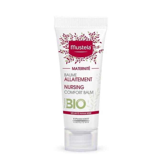 Mustela Bálsamo de Lactancia Orgánico Bio para Aliviar y Reparar Pezones Agrietados y Sensibilizados, 100% Natural Sin Perfume