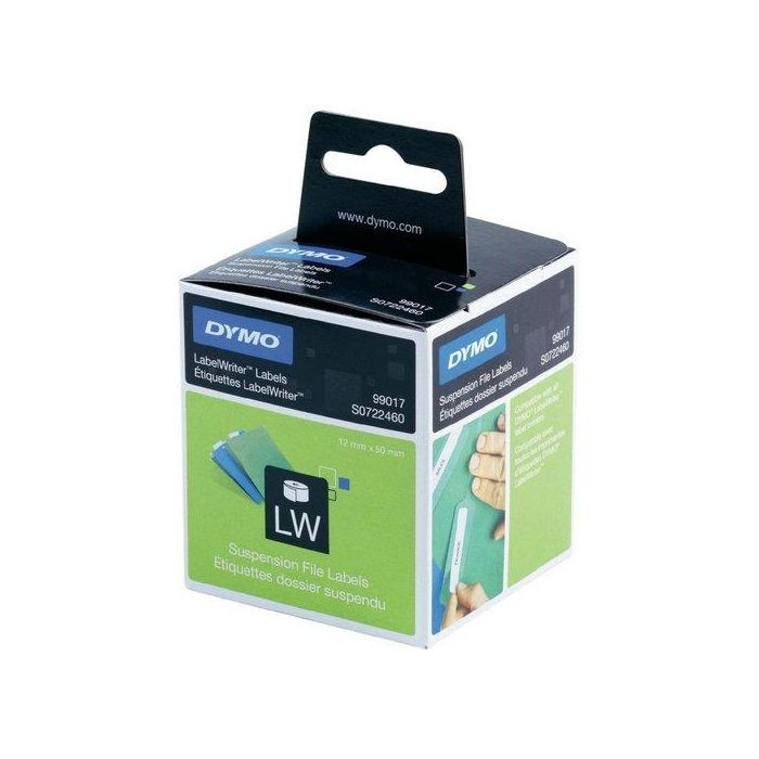 DYMO Etiqueta LW carpetas colgantes 50x12mm, 1 rollo etiquetas (220) Papel Blanco