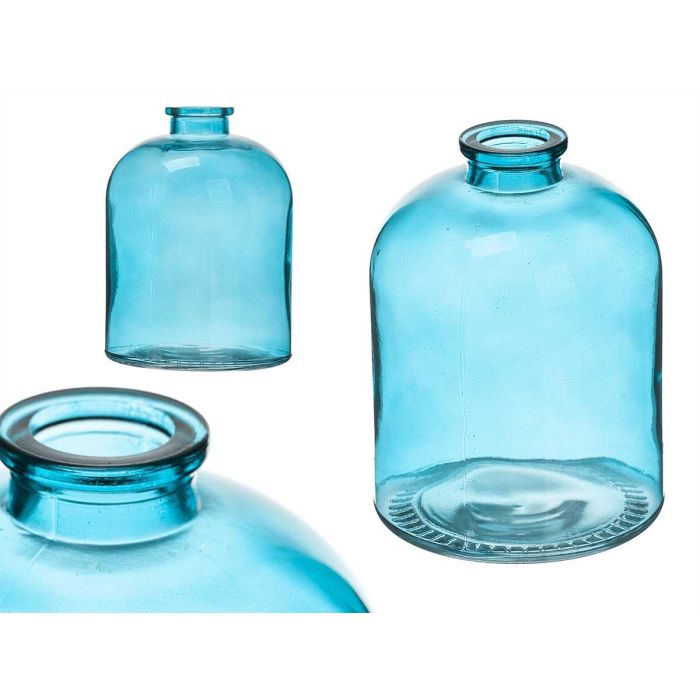 Giftdecor Frasco de Cristal Redondo Turquesa 9x12x9 cm (12 Unidades) Giftdecor Frasco de Cristal Redondo Turquesa 9x12x9 cm (12 Unidades)
