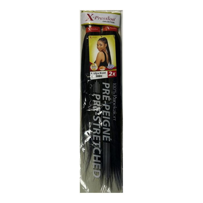 X-Pression 1x2 Extensiones de Pelo Pre-Peigne Ombre Degradadas Kanekalon 100% Premium para Trenzas Crochet