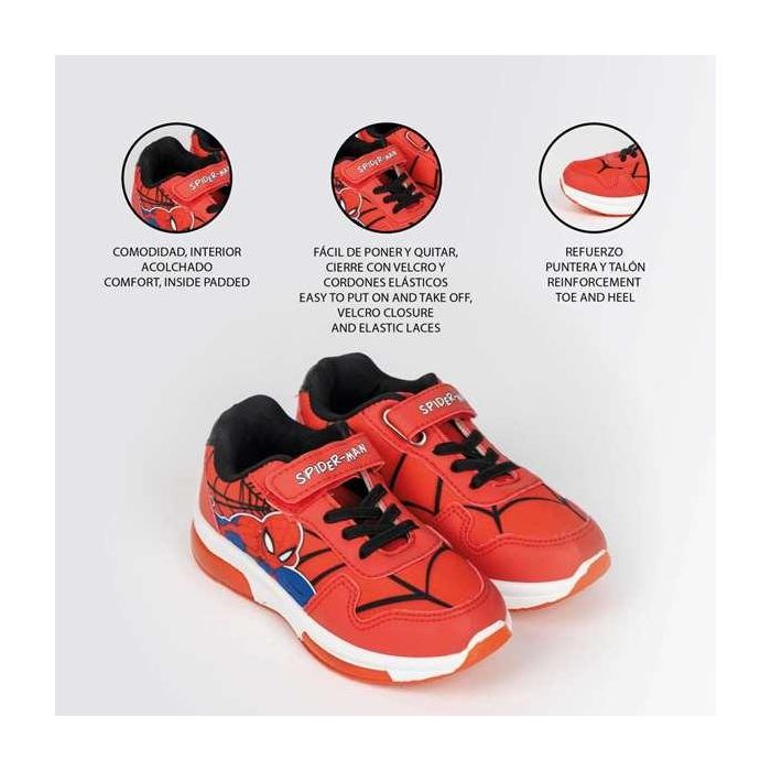 Zapatillas Deportivas con LED Spider-Man Rojo