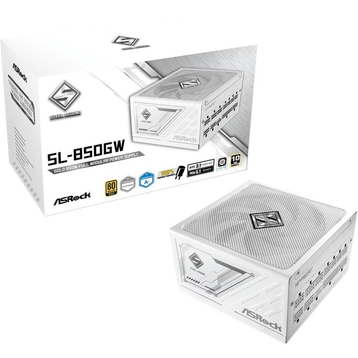 ASRock SL-850GW Fuente Alimentación 850W ATX 80 Plus Gold Modular Blanca