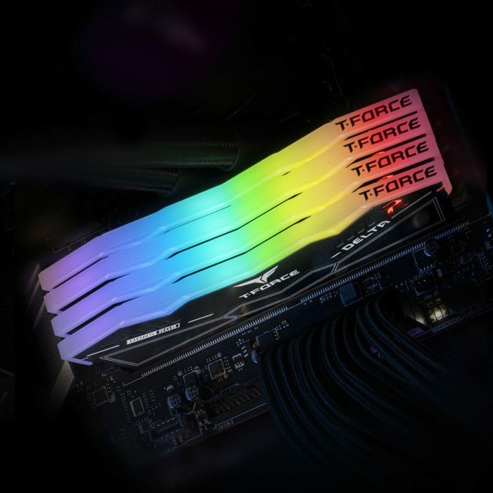 Team Group T-FORCE DELTA RGB DDR5 Módulo Memoria RAM 64GB (2x32GB) 6000MHz CL38 Intel XMP 3.0 Negro K2 TEM 8 Team Group T-FORCE DELTA RGB DDR5 Módulo Memoria RAM 64GB (2x32GB) 6000MHz CL38 Intel XMP 3.0 Negro K2 TEM 8