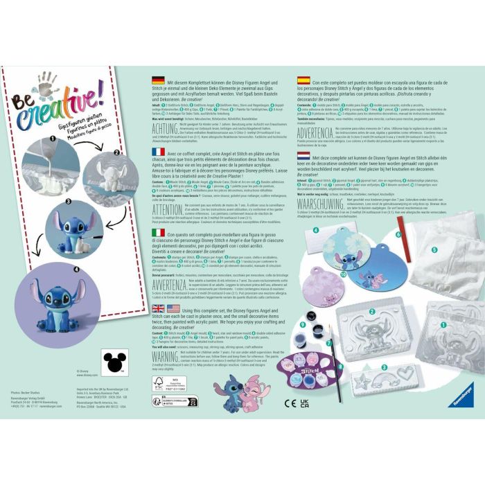 Ravensburger Juego Be Creative Maxi Kit de Creaciones en Yeso de Stitch para Niños y Niñas a partir de 8 años 7 Ravensburger Juego Be Creative Maxi Kit de Creaciones en Yeso de Stitch para Niños y Niñas a partir de 8 años 7