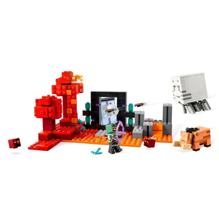 LEGO 21255 Minecraft Nether Portal Ambush, Juguete con Escenas de Batalla y Minifiguras, Figura de Hoglin 7