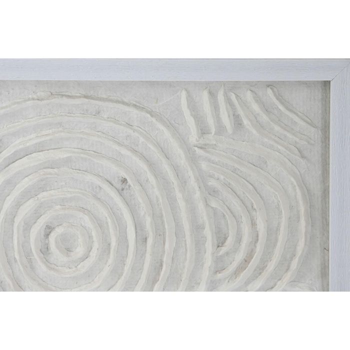 Cuadro Scandi DKD Home Decor Blanco Natural 2 x 35 x 35 cm Set de 2 2