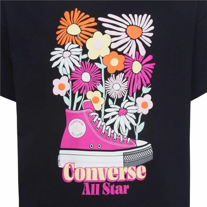 Camiseta de Manga Corta Infantil Converse Boyfriend Graphicrt Negro 2 Camiseta de Manga Corta Infantil Converse Boyfriend Graphicrt Negro 2