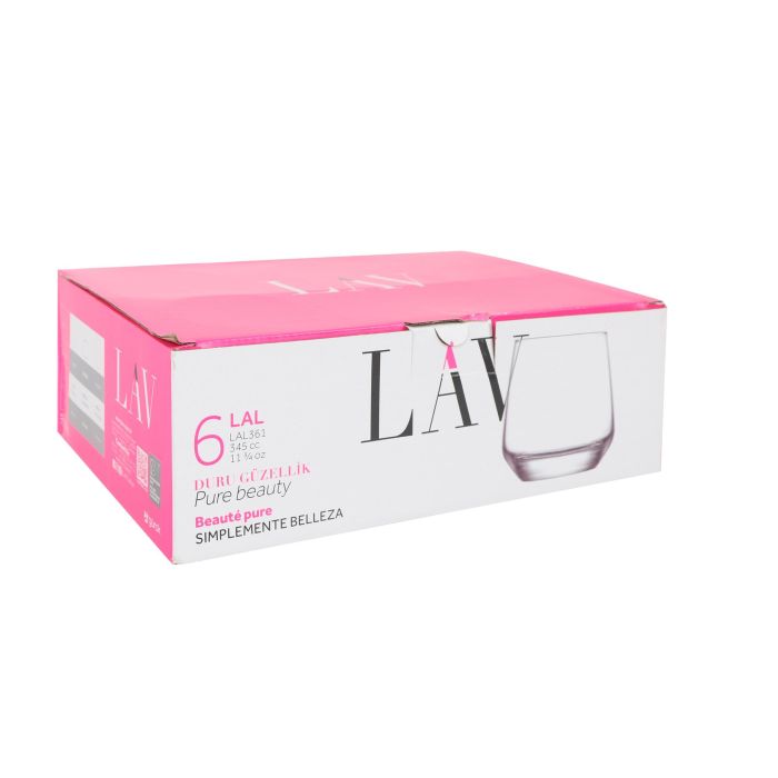 Lav Set de 6 Vasos para Whisky Lal, 345 cc (8 Cajas) 7