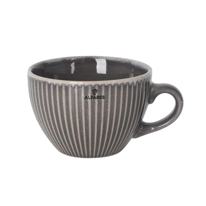 Inde Taza Jumbo Electra Grafito, Taza Grande 400 cc, 11,5 cm Ancho x 7,8 cm Alto x 14,5 cm Largo (36 Unidades)