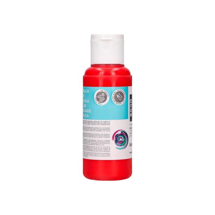 Pintura Acrilica Liderpapel Bote De 80 mL Rojo 4