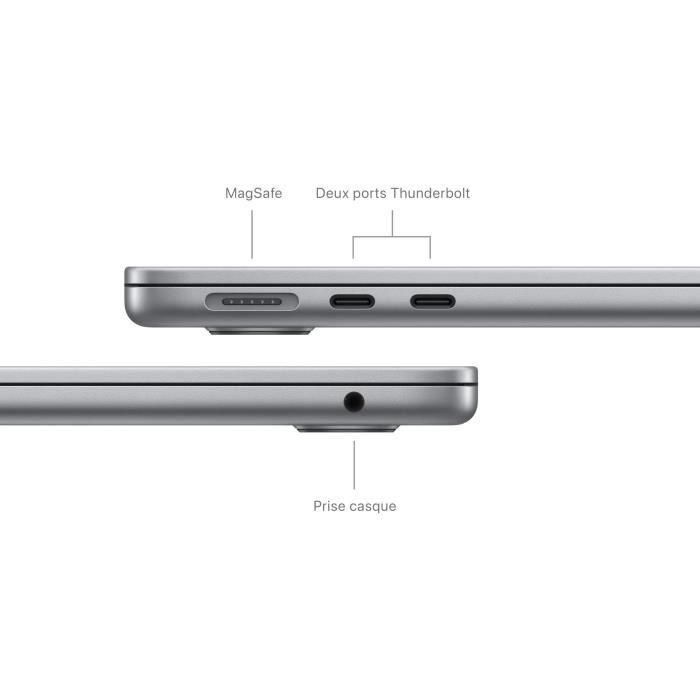 Apple - MacBook Air M3 de 13,6'' - 24 GB de RAM - 512 GB de almacenamiento - CPU de 8 núcleos - GPU de 10 núcleos - Gris espacial 3