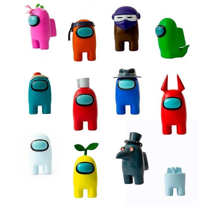 Bizak Figura Among Us Blister Pack - 12 Modelos Diferentes, Colección Completa 1