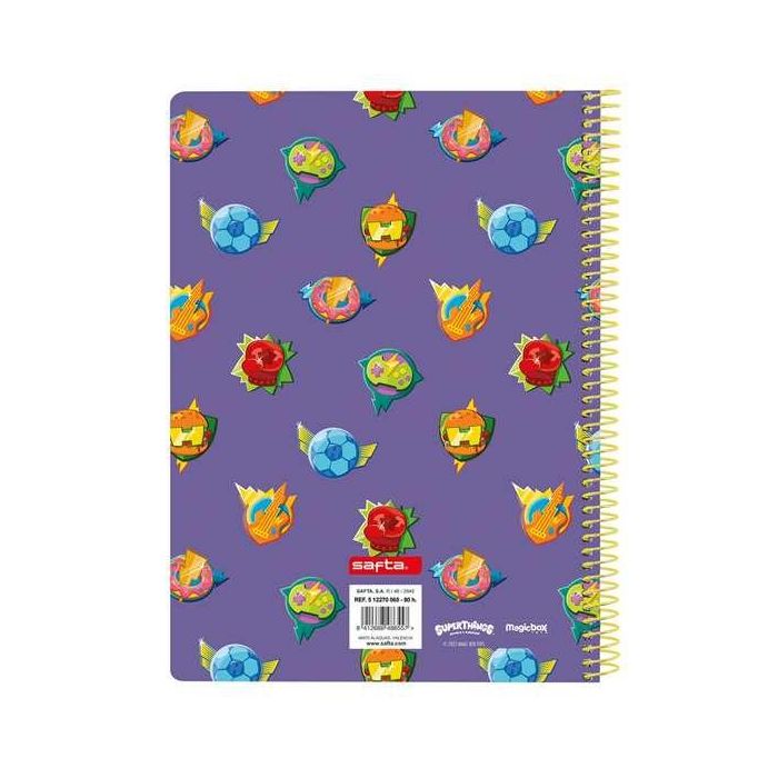 Libreta cuarto 80 h. tapas duras superthings guardians of kazoom 15,5x22x1cm 3