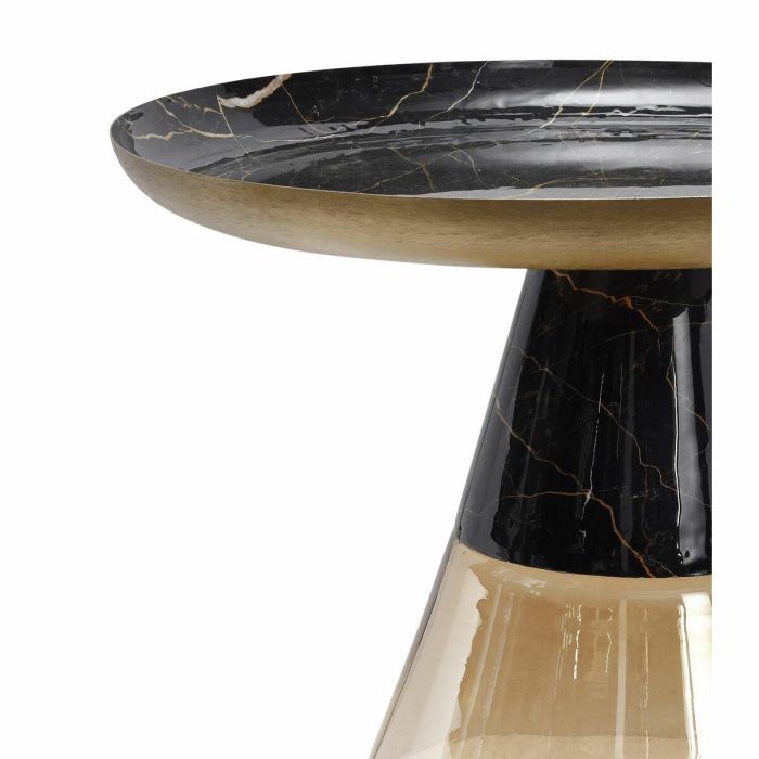 Mesa auxiliar DKD Home Decor Bicolor Cristal Hierro 60 x 60 x 57 cm 2 Mesa auxiliar DKD Home Decor Bicolor Cristal Hierro 60 x 60 x 57 cm 2