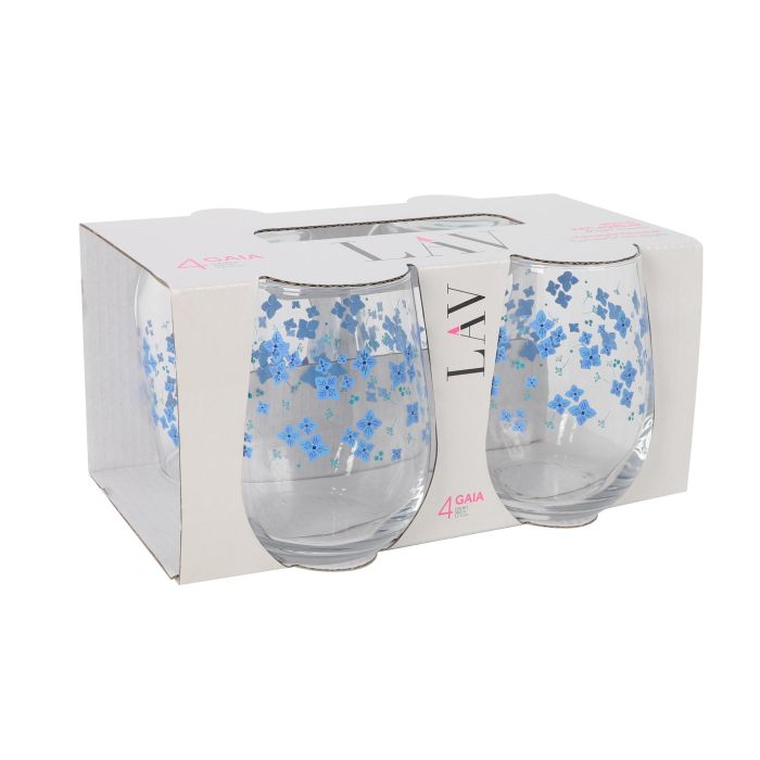 Set de 4 Vasos Gaia Flores 360 cc - LAV (6 Cajas) 5 Set de 4 Vasos Gaia Flores 360 cc - LAV (6 Cajas) 5