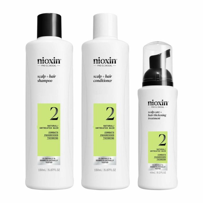 Nioxin Sistema 2 - Kit - Tratamiento Para Cabello Natural Con Debilitamiento Avanzado 3 Unidades