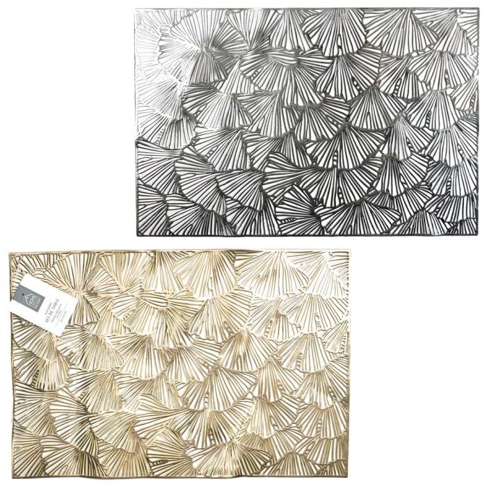 Home Deco Factory Individual Ginkgo Calado 45x30 cm Colores Surtidos Dorado Plateado 2