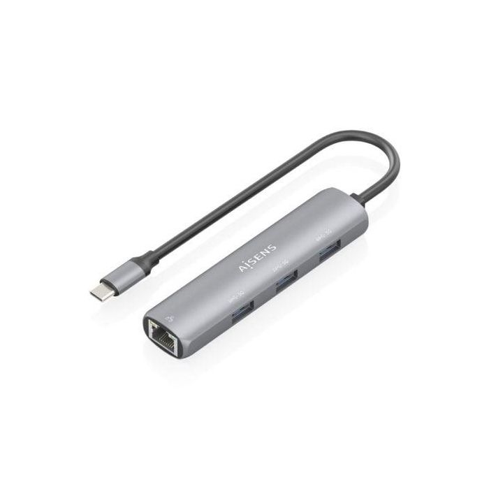 Hub USB Tipo-C Aisens ASUC-4P038-GR/ 3xUSB/ 1xRJ45/ Gris 0 Hub USB Tipo-C Aisens ASUC-4P038-GR/ 3xUSB/ 1xRJ45/ Gris 0