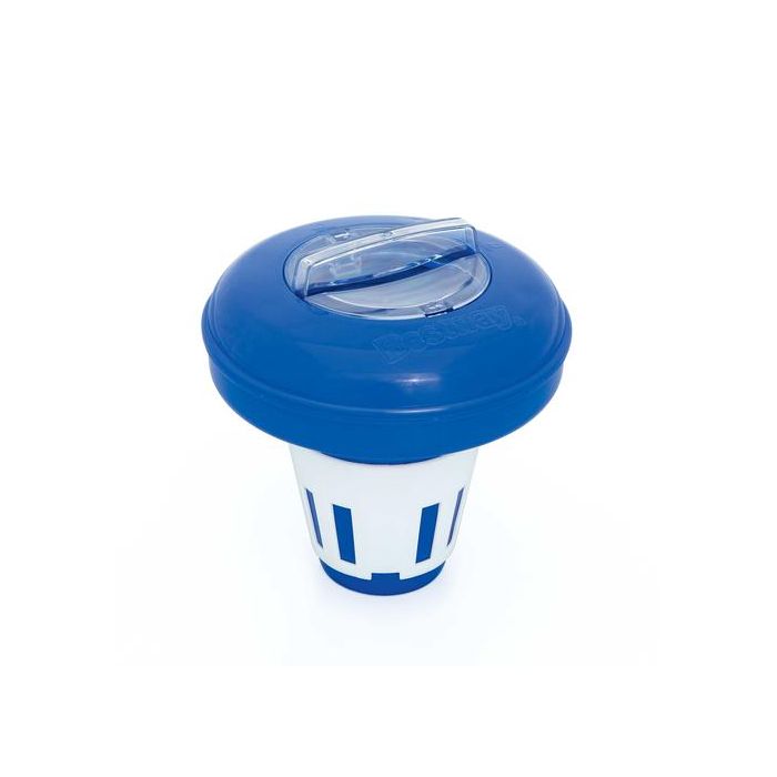 Bestway 58071 Dispensador Flotante de Cloro para Piscina, Ajustable, Blanco y Azul Bestway 58071 Dispensador Flotante de Cloro para Piscina, Ajustable, Blanco y Azul