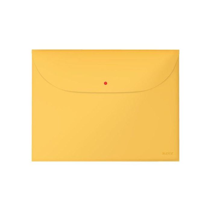 Dosier Sobre Leitz Cosy Pp Opaco Broche A4 Con Dos Bolsillos Amarillo Pack De 3