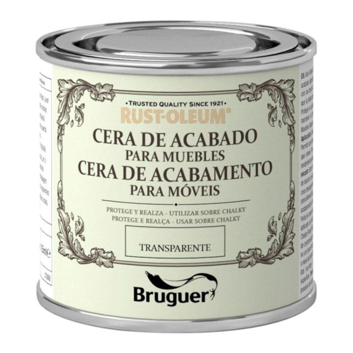 Rust-oleum chalky finish cera para muebles transparente 0,125l 5397501 bruguer