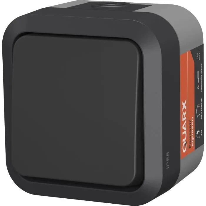 QUARX Pulsador Exterior 250V 10A IP55 Conforme a NF 3