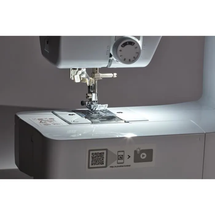 Brother CS10s Máquina de coser automática, Blanco, Ojal automático, Brazo libre, 5mm, Botones, Giratorio 2